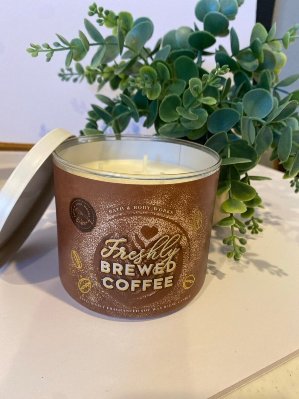 “Freshly Brewed Coffee” Bath & Body Works NEW 3 Wick Candle